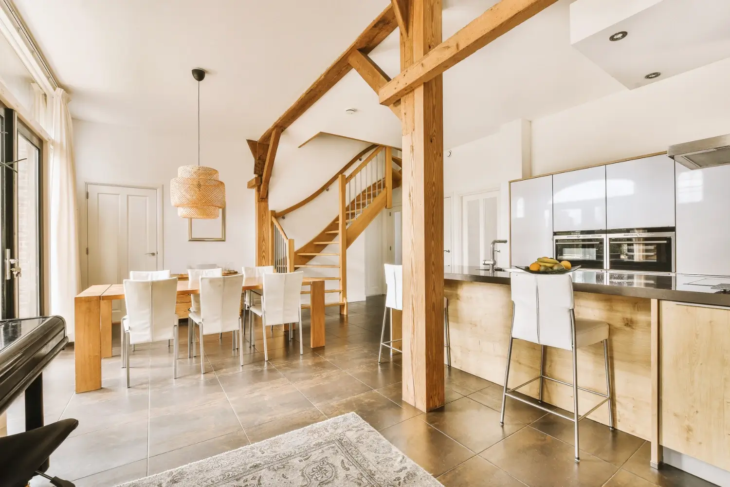 remove load bearing walls for open concept living
