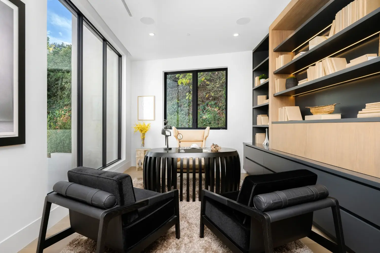 home office remodel with client seating area