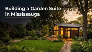 Garden suite in Mississauga, a modern detached backyard home with its own entrance