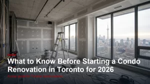 Condo renovation in Toronto high-rise unit mid-project