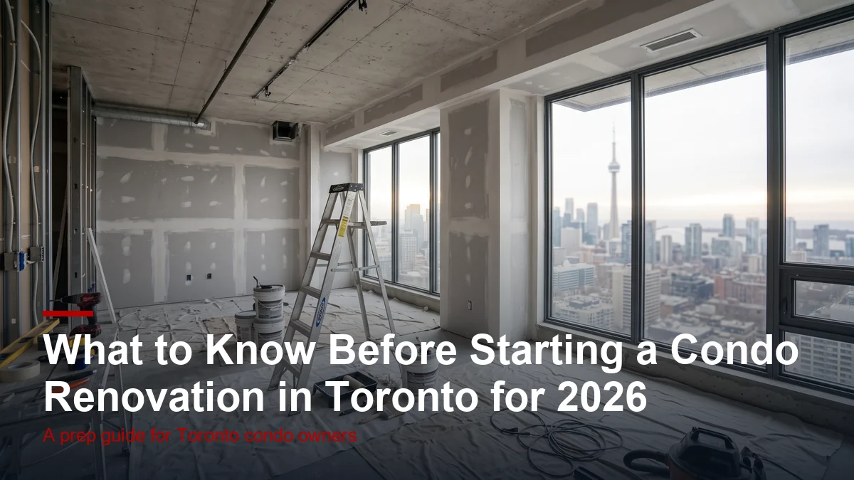 Condo renovation in Toronto high-rise unit mid-project