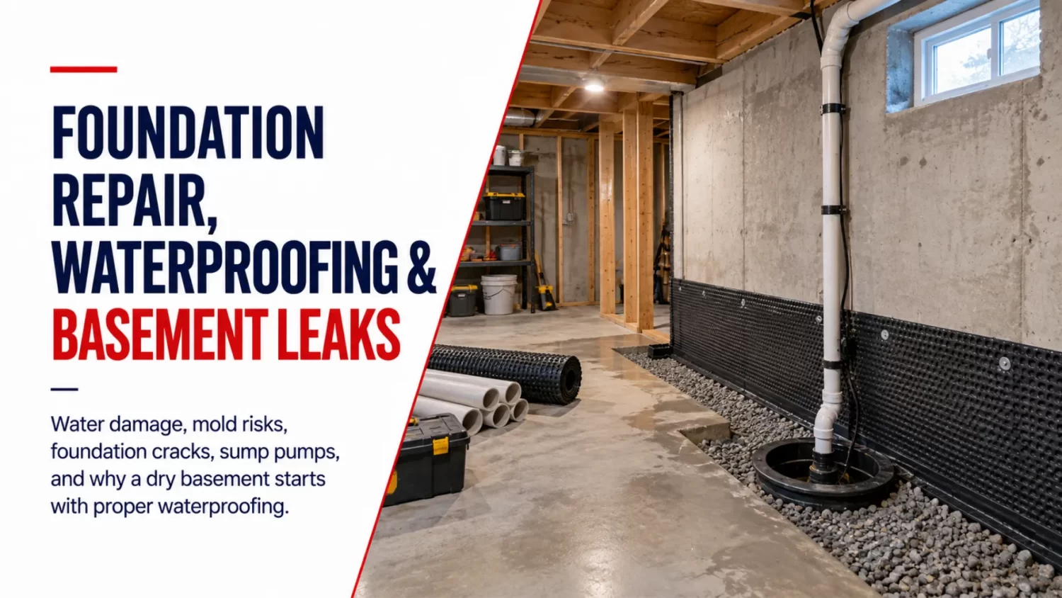 acadia on air ep42 foundation repair waterproofing basement water damage